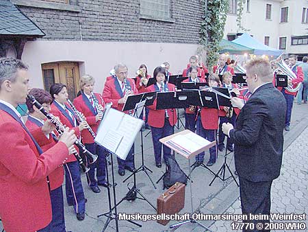 Musikverein-Ausflug Auftritt beim Weinfest